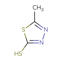 Chemical structure of 5-methyl-1,3,4-thiadiazole-2-thiol - CSSB00000211645