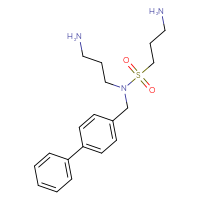 Chemical structure of 3-amino-N-(3-aminopropyl)-N-({[1,1'-biphenyl]-4-yl}methyl)propane-1-sulfonamide - CSSB00000703280