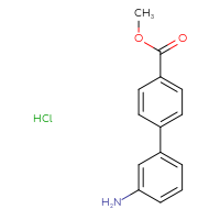 Chemical structure of methyl 3'-amino-[1,1'-biphenyl]-4-carboxylate hydrochloride - CSSB00103160635