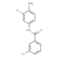 Chemical structure of 3-chloro-N-(3-chloro-4-methylphenyl)benzamide - CSSB00046213361