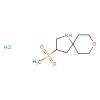 Chemical structure of 3-methanesulfonyl-8-oxa-1-azaspiro[4.5]decane hydrochloride - CSSS00159270592