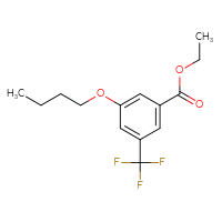 Chemical structure of ethyl 3-butoxy-5-(trifluoromethyl)benzoate - CSSB21103684084