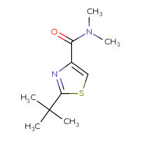 Chemical structure of 2-tert-butyl-N,N-dimethyl-1,3-thiazole-4-carboxamide - CSSB00027948177