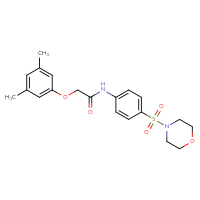 Chemical structure of 2-(3,5-dimethylphenoxy)-N-[4-(morpholine-4-sulfonyl)phenyl]acetamide - CSSB00026018896