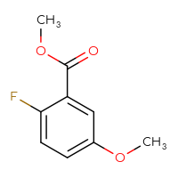 Chemical structure of methyl 2-fluoro-5-methoxybenzoate - CSSB00000082599