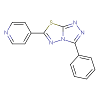 Chemical structure of 4-{3-phenyl-[1,2,4]triazolo[3,4-b][1,3,4]thiadiazol-6-yl}pyridine - CSSB00026940234