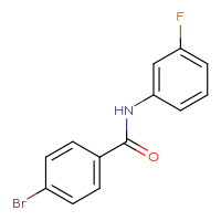 Chemical structure of 4-bromo-N-(3-fluorophenyl)benzamide - CSSB00000249936
