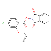 Chemical structure of 1,3-dioxo-2,3-dihydro-1H-isoindol-2-yl 4-chloro-2-(prop-2-en-1-yloxy)benzoate - CSSB06262880697