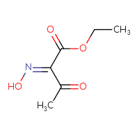 Chemical structure of ethyl (2E)-2-(hydroxyimino)-3-oxobutanoate - CSSB00016995840