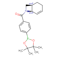 Chemical structure of rac-(1R,6R)-7-[4-(4,4,5,5-tetramethyl-1,3,2-dioxaborolan-2-yl)benzoyl]-7-azabicyclo[4.2.0]oct-4-ene - CSSB20763229962