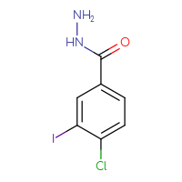 Chemical structure of 4-chloro-3-iodobenzohydrazide - CSSB00000046573