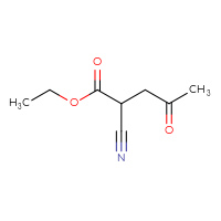 Chemical structure of ethyl 2-cyano-4-oxopentanoate - CSSB00000082993