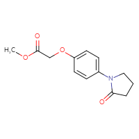 Chemical structure of methyl 2-[4-(2-oxopyrrolidin-1-yl)phenoxy]acetate - CSSB00000625490