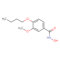 Chemical structure of 4-butoxy-N-hydroxy-3-methoxybenzamide - CSSB00000682577