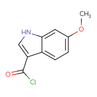 Chemical structure of 6-methoxy-1H-indole-3-carbonyl chloride - CSSB00010240366