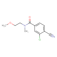 Chemical structure of 3-chloro-4-cyano-N-(2-methoxyethyl)-N-methylbenzamide - CSSB01998050642