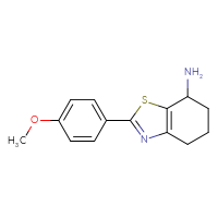 Chemical structure of 2-(4-methoxyphenyl)-4,5,6,7-tetrahydro-1,3-benzothiazol-7-amine - CSSB00000754216