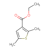 Chemical structure of ethyl 2,5-dimethylthiophene-3-carboxylate - CSSB00000246253