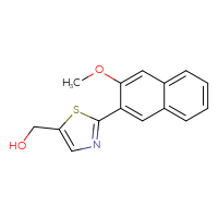 Chemical structure of [2-(3-methoxynaphthalen-2-yl)-1,3-thiazol-5-yl]methanol - CSSB06593473120