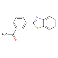 Chemical structure of 1-[3-(1,3-benzothiazol-2-yl)phenyl]ethan-1-one - CSSB00112983868