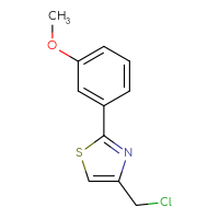Chemical structure of 4-(chloromethyl)-2-(3-methoxyphenyl)-1,3-thiazole - CSSB00000184829