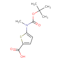 Chemical structure of 5-{[(tert-butoxy)carbonyl](methyl)amino}thiophene-2-carboxylic acid - CSSB00000728343