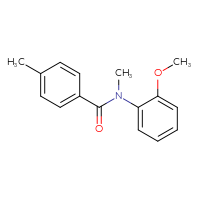 Chemical structure of N-(2-methoxyphenyl)-N,4-dimethylbenzamide - CSSB00103800683