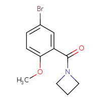 Chemical structure of 1-(5-bromo-2-methoxybenzoyl)azetidine - CSSB00012274034