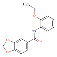 Chemical structure of N-(2-ethoxyphenyl)-2H-1,3-benzodioxole-5-carboxamide - CSSB00027974498
