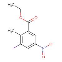 Chemical structure of ethyl 3-iodo-2-methyl-5-nitrobenzoate - CSSB00012130651