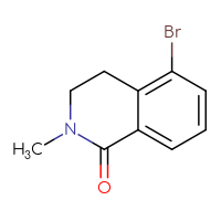 Chemical structure of 5-bromo-2-methyl-1,2,3,4-tetrahydroisoquinolin-1-one - CSSB00010269134