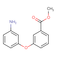 Chemical structure of methyl 3-(3-aminophenoxy)benzoate - CSSB06741707065