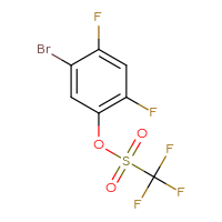 Chemical structure of 5-bromo-2,4-difluorophenyl trifluoromethanesulfonate - CSSB00015559037