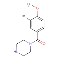 Chemical structure of 1-(3-bromo-4-methoxybenzoyl)piperazine - CSSB00003143058