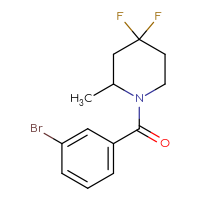 Chemical structure of 1-(3-bromobenzoyl)-4,4-difluoro-2-methylpiperidine - CSSB00054150049
