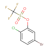 Chemical structure of 5-bromo-2-chlorophenyl trifluoromethanesulfonate - CSSB00010870334