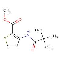 Chemical structure of methyl 3-(2,2-dimethylpropanamido)thiophene-2-carboxylate - CSSB00000215531
