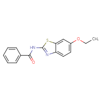 Chemical structure of N-(6-ethoxy-1,3-benzothiazol-2-yl)benzamide - CSSB00026220281