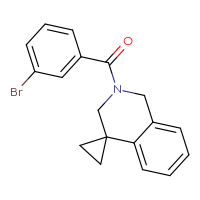 Chemical structure of 2'-(3-bromobenzoyl)-2',3'-dihydro-1'H-spiro[cyclopropane-1,4'-isoquinoline] - CSSB02073865184