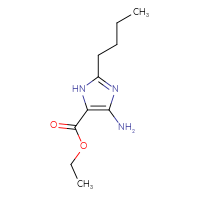 Chemical structure of ethyl 4-amino-2-butyl-1H-imidazole-5-carboxylate - CSSB00000718545