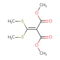 Chemical structure of 1,3-dimethyl 2-[bis(methylsulfanyl)methylidene]propanedioate - CSSB00000034507