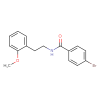 Chemical structure of 4-bromo-N-[2-(2-methoxyphenyl)ethyl]benzamide - CSSB00105190723