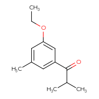 Chemical structure of 1-(3-ethoxy-5-methylphenyl)-2-methylpropan-1-one - CSSB20814004169