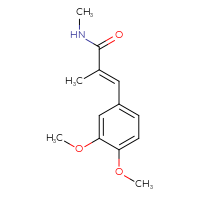 Chemical structure of (2E)-3-(3,4-dimethoxyphenyl)-N,2-dimethylprop-2-enamide - CSSB14936887099
