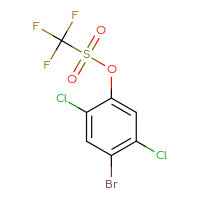Chemical structure of 4-bromo-2,5-dichlorophenyl trifluoromethanesulfonate - CSSB00153435164