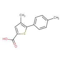 Chemical structure of 4-methyl-5-(4-methylphenyl)thiophene-2-carboxylic acid - CSSB00000759278