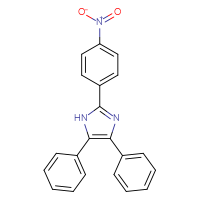 Chemical structure of 2-(4-nitrophenyl)-4,5-diphenyl-1H-imidazole - CSSB00026703705