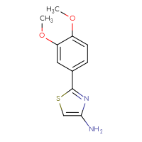 Chemical structure of 2-(3,4-dimethoxyphenyl)-1,3-thiazol-4-amine - CSSB00006514807
