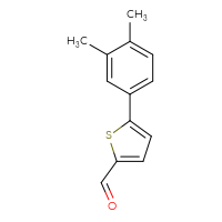 Chemical structure of 5-(3,4-dimethylphenyl)thiophene-2-carbaldehyde - CSSB00011265018