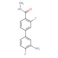 Chemical structure of 3'-amino-3,4'-difluoro-N-methyl-[1,1'-biphenyl]-4-carboxamide - CSSB06583299253